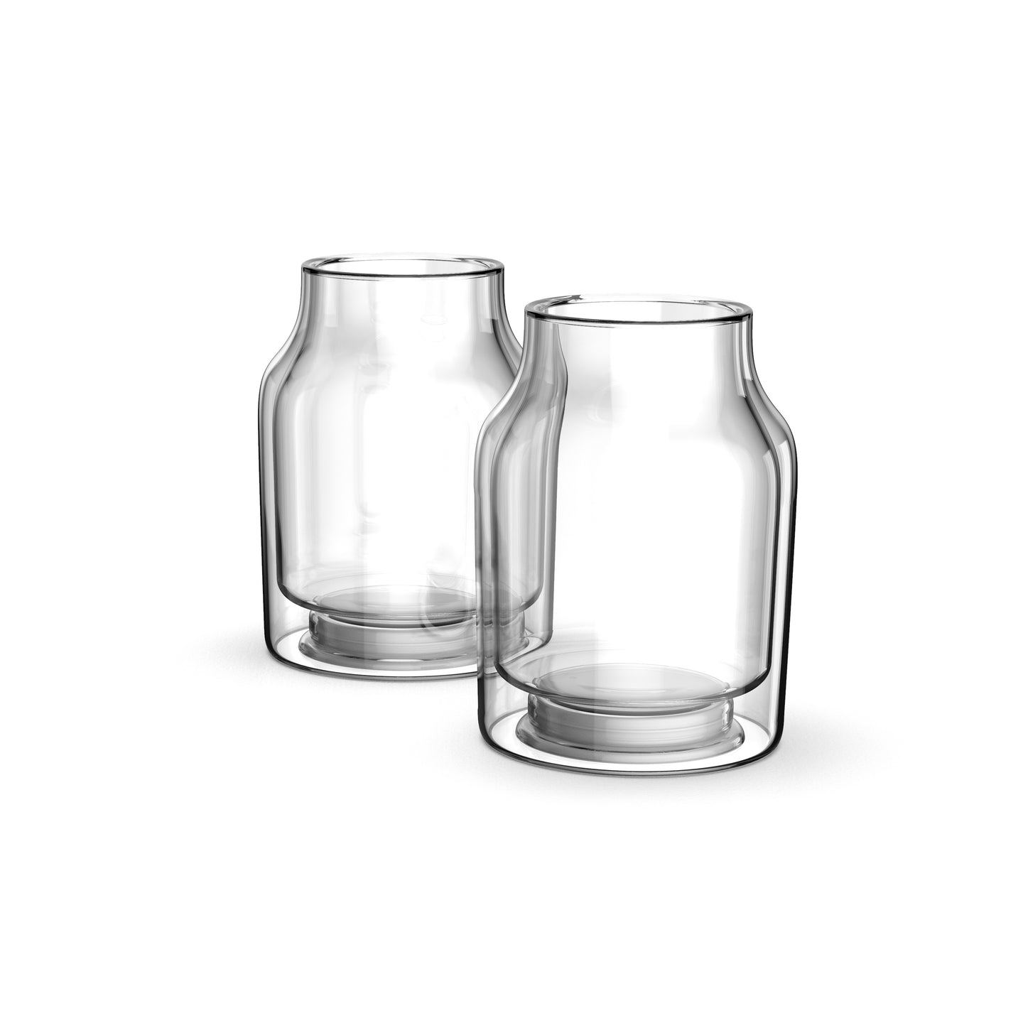 9oz BoroDura™ Glass 2-Pack Tumblers, Clear Double-Wall Insulated